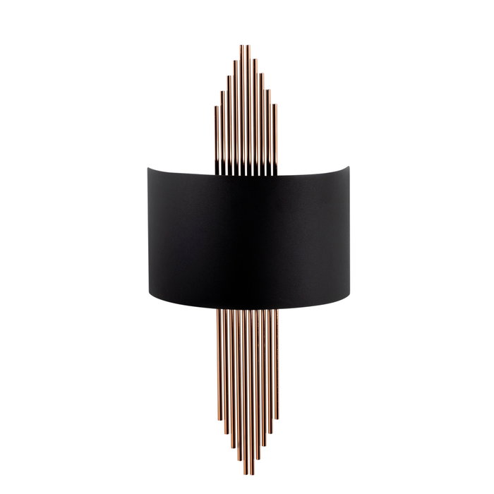 Opviq Lámpara de Pared Moderna Negro y Cobre